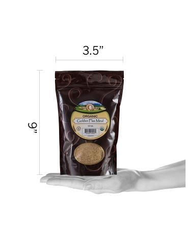Organic Non-GMO Golden Flax Seed Meal - 12 oz Resealable Pouch Bag for Freshness - Buy Online on GoSupps.com