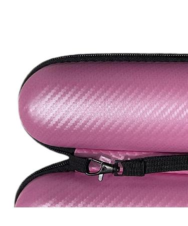 Portable Pink PU Leather Toothbrush Holder with Mesh Pocket for Accessories Storage - Ideal for Travel & Organization - Buy Online on GoSupps.com