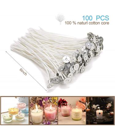 100pcs 6 Pre-Waxed Cotton Candle Wicks for Candle Making - Low Smoke, DIY Candle Style 1 - Buy Online on GoSupps.com