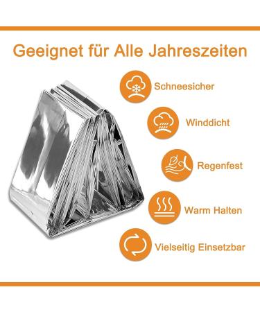 ANCwear Emergency Blankets 6 Pack - Foil Mylar Thermal Space Blankets for Outdoors, Hiking, Survival, First Aid - 52 x 82 Inches - Buy Online on GoSupps.com