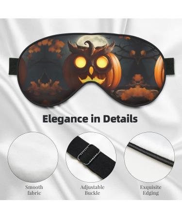 SSIMOO Owl Pumpkin Halloween Sleep Mask - Adjustable Breathable Eye Mask for Comfortable Sleep | International Shipping - Buy Online on GoSupps.com
