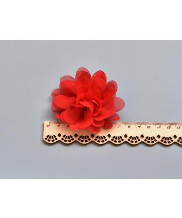 PrettyBoutique Girls Kids Women Chiffon Flower Hair Clip Alligator Clip Party Wedding (7cm Beige) - Buy Online on GoSupps.com