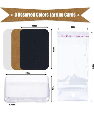 300 Pieces Earring Display Cards with Cellophane Bags, Backings, and Storage Containers - Perfect for Jewelry Making - Buy Online on GoSupps.com