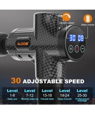 Deep Tissue Muscle Massage Gun for Athletes - Portable Handheld Percussion Massager with LCD Screen - 30 Speed Electric Sport Massager for Pain Relief - Buy Online on GoSupps.com