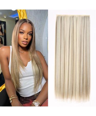 Hair Extensions Clip in Synthetic Hair Extensions 5 Clip In Hair Extensions Long Straight Hairstyle Hairpiece Black Brown Blonde 24inch Fake Hair for Women Hair Pieces(12M28) 24inches 12M28 - Buy Online on GoSupps.com