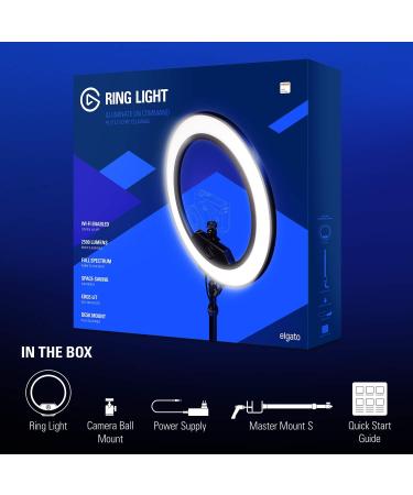 Elgato Ring Light - 2500 Lumens Premium Light for Streaming, TikTok, Instagram, Home Office - App-Adjustable Temperature and Brightness - Desk Clamp and Ball Mount - Mac, PC, iOS, Android - Buy Online on GoSupps.com