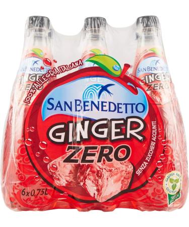 San Benedetto Ginger Zero PET Lot de 12 bouteilles sans sucre 0 75 l