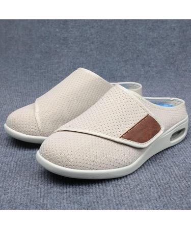 SDEQA Men's Diabetic Recovery Slippers | Large Size Walking Sneakers for Swollen Feet | Easy On & Off | Ideal for Elderly & Plantar Fasciitis Relief - Buy Online on GoSupps.com