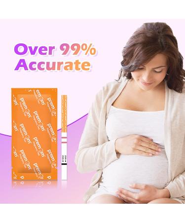 Pregnancy Test Strips - 30-Pack Individually Wrapped Kit - Over 99% Accurate - Premom Ovulation Predictor App - 30 Count - Buy Online on GoSupps.com
