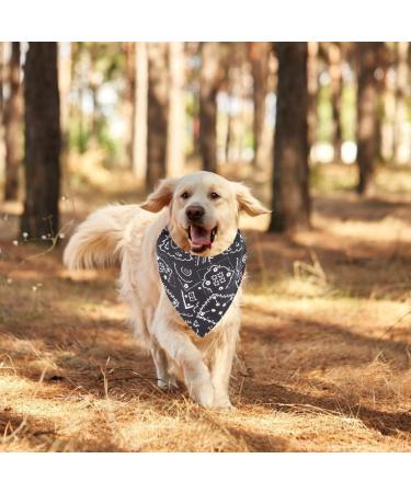 Adjustable Dog Bandana Headscarves - Black Neckerchief for Small Dogs & Cats (M Size) - Buy Online on GoSupps.com