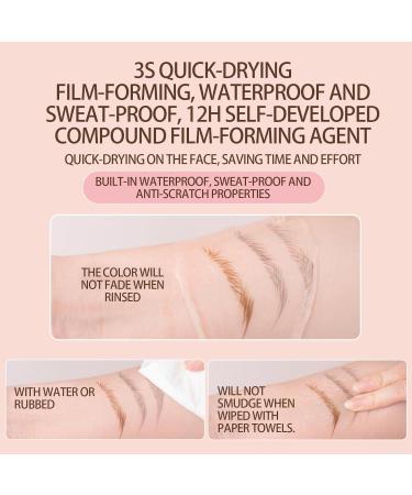 Thin Eyebrow Pencil - 2 Fork Tip Eye Brow Pencils for Women Sweatproof - Long Lasting Make up Realistic Eye Makeup for Outdoor Event Dinner Pochy 01# - Buy Online on GoSupps.com