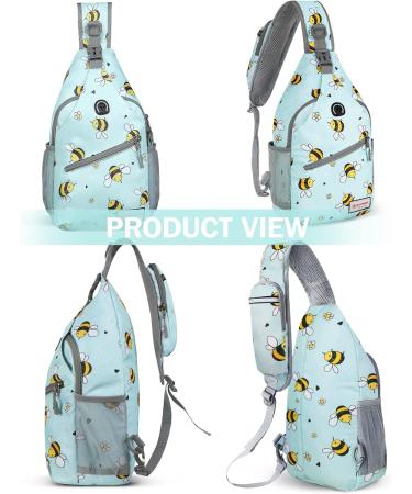 ZOMAKE Sling Bag - Water Resistant Mini Crossbody Chest Bag for Travel, Bee Blue - Buy Online on GoSupps.com