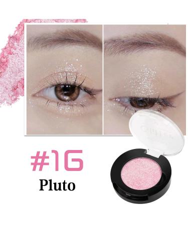DE'LANCI Glitter Eyeshadow - Richly Pigmented Long Lasting Shimmer Eye Makeup for Fair Skin - Talc Free, Silver/Pink Pluto 1G - Buy Online on GoSupps.com