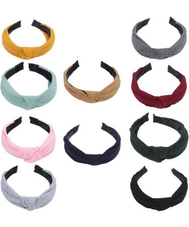 Coolty 10-Piece Elastic Hair Band Set | Stylish Turban Knot Headbands for Women | International Shipping Available - Buy Online on GoSupps.com