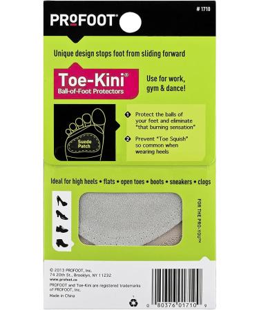 PROFOOT Toe-Kini Ball of Foot Cushions - Women (Size 5-9) | Toe-Separating Pads for High Heels, Flats, Sneakers | Metatarsal Pads for Shock Absorption | 1 Pair - Buy Online on GoSupps.com