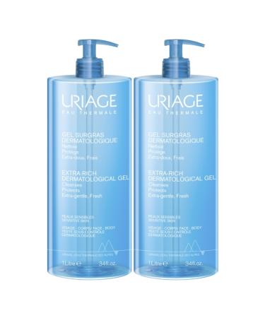 Liquid superfat gel | Cleans & Improves skin comfort | Hydrated & Soothes | Prevents Dryness | Fresh & Extra-Gentle | Soap-Free | Dermatologically tested | Set of 2x1L