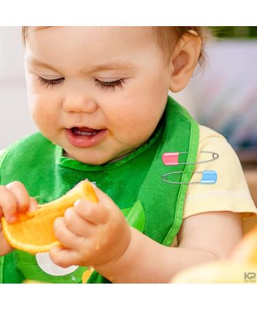 142Pcs Assorted Colored Baby Safety Pins - 5.5cm Large Diaper Pins with Plastic Head for Clothes, Dresses, Socks, Gloves - Stainless Steel Assorted Safety Pins - Buy Online on GoSupps.com