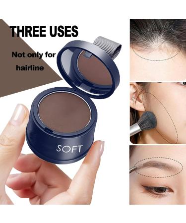 Instantly Hairline Shadow Dark Brown Hairline Powder Root Touch Up Hair Powder Quick Cover Grey Hair Root Concealer Eyebrows & Beard Line Waterproof&Sweatproof Hair Touch-Up for Women and Men - Buy Online on GoSupps.com