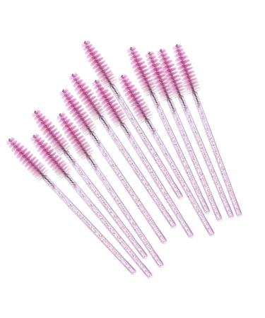 Elisel 100pcs Disposable Mascara Brushes with Container - Makeup Applicators for Eyelash Extensions and Eyebrow Brush - Crystal Pink - Buy Online on GoSupps.com