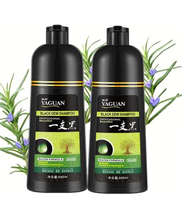 Herbal Shampoo Korea Yaguan Black Hair Shampoo Hair Dye Effective White Hair Turns To Black Instant Black Hair Shampoo for Women Men Lasts 30 Days (2PC- Black) - Buy Online on GoSupps.com