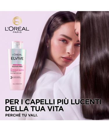 L'Or al Paris Elvive Glycolic Gloss Conditioner 150ml + Shampoo 200ml + Leave-In Serum 150ml + 5 Minute Lamination Treatment 200ml for Dull and Porous Hair - 4 Bottles - Buy Online on GoSupps.com
