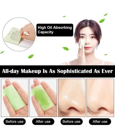 Green Tea Blotting Paper - 100 Sheets for Oily Skin, Oil Control Film for Sports & Travel - 6cm X 9cm - Buy Online on GoSupps.com