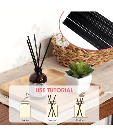 100PCs Rattan Room Fragrance Diffuser Sticks - 20cm Aroma Reed Sticks for Home Office Spa & Hotel - Natural Black Diffuse Chopsticks - Buy Online on GoSupps.com