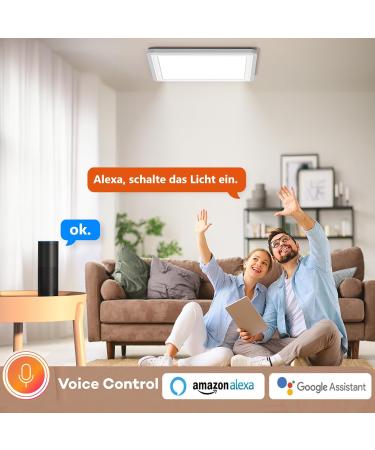 Blnan Smart RGB LED Ceiling Lamp 24W - Dimmable WiFi Control Alexa & Google Home Compatible | Perfect for Living Room Bedroom & Dining Room (32cm) - Buy Online on GoSupps.com