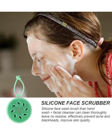 Face Exfoliator Brush | Super Soft Facial Cleansing Brush with Soft Bristles - Face Wash Scrub Exfoliator Brush Manual Handheld Face Skincare for Cleaning Frifer Green - Buy Online on GoSupps.com