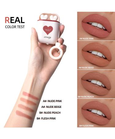 ICE LOVE Silky Mist Matte Lipstick Set - Long Wear Waterproof Velvet Lipstick & Lip Gloss for Women (2pcs) - Non-Stick Cup Makeup - Buy Online on GoSupps.com