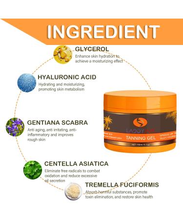 150ML Luxury Intensive Tanning Gel - Natural Tanning Accelerator Cream for Outdoor Sun & Sunbath | 5.3 Oz Tanning Butter - Buy Online on GoSupps.com