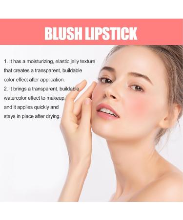 Yinhing 2Pcs 5g Blush Stick Creamy Texture Multifunctional Makeup Stick for Cheeks Lips Eyes with Long Lasting Moisturizing Effect Color - Buy Online on GoSupps.com