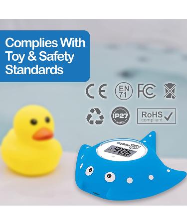 Elepho eFloat Baby Thermometer & Bath Toy | Accurate Water & Room Temperature Monitor | Waterproof, Alerts for Safe Bathing (Blue) - Buy Online on GoSupps.com