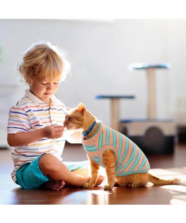 OUOBOB Sphynx Cat Clothing | Breathable Sleeveless Shirts & Sweaters for Hairless Cats | Perfect Summer Attire for Sphynx Cornish Rex & Devon Rex - Buy Online on GoSupps.com