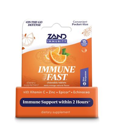 Zand Immune Fast Zesty Orange 15 Chewable Tablets