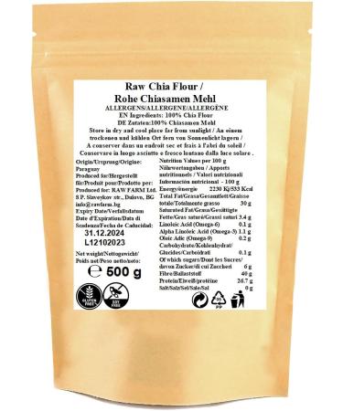 500g Chia Seeds Powder: High Protein & Low Fat Superfood - Buy Online on GoSupps.com