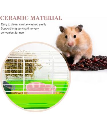 POPETPOP pet bowl food guinea pig hamster feeder chinchilla bowl hamster saucer kitten bowls heart shaped hamster water bowl hamster supplies small cat bowl chipmunk squirrel ceramics 8x7cm Pink - Buy Online on GoSupps.com