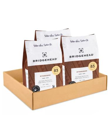 Bridgehead Coffee- Bytown Boom- 3 pack | Dark Roast Coffee | Ground Coffee | 340 g - 12 oz each pack | Organic | Fairtrade | Sustainable | proudly Canadian Bytown Boom 1.02 kg (Pack of 1)
