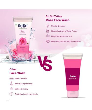 Sri Sri Ayurveda Rose Face Wash 60ml - Best Organic Cleansing for Radiant Skin | International Shipping Available - Buy Online on GoSupps.com