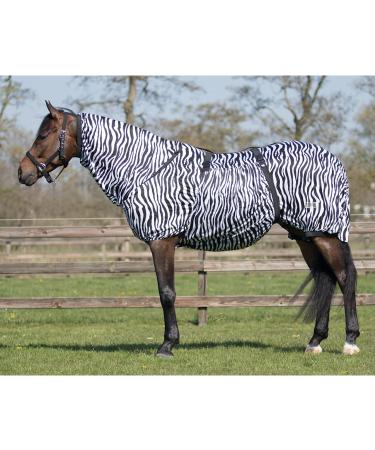 QHP eczema blanket with neck and removable belly flap (115 cm Zebra) 115 cm Zebra