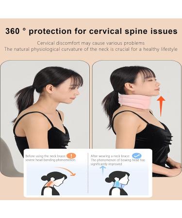 Neck Brace Cervical Collar - Neck Support Brace for Sleeping Cervical Collar Neck Brace for Sleeping Soft Foam Relief of Cervical Spine Pressure Cervical Back Pillow Human Neck Support Tool Pink - Buy Online on GoSupps.com