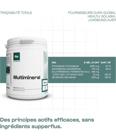 Multiminerals | 5 High Quality Minerals Dosed for Sports Immune Protection Vegan Health Dietary Supplement | Nutrimuscle | 120 Capsules - Buy Online on GoSupps.com