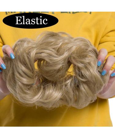 Short Messy Hair Bun Scrunchie in Ash/Blond - 35g Hairpiece Updo Ribbon Ponytail Extensions - Buy Online on GoSupps.com