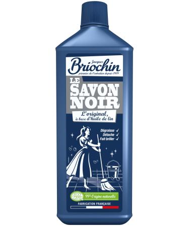 Jacques Briochin Liquid Black Soap with Linseed Oil – Multi-Purpose – Cleans, Nourishes, Protects and Shines – 99% Natural In