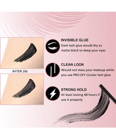 Cluster Lash Glue - Super Strong Hold | Waterproof Latex-free | DIY Eyelash Extension Glue - 5ml Black - Buy Online on GoSupps.com