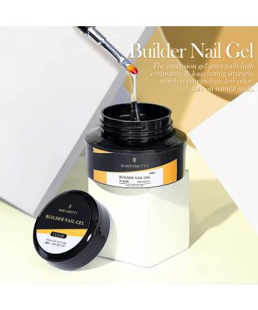 BORN PRETTY Builder Nail Gel Clear 56g | Nail Extension Gel Manicure Set with Forms & Brush Tools - Buy Online on GoSupps.com
