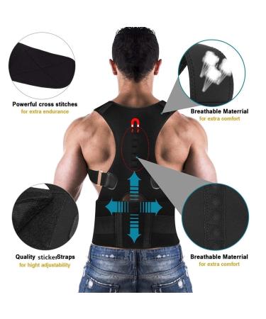 Posture Corrector Shoulder Bandage Back Orthopedic Posture Correction Lower Back Support Belt Men Women Good (Pink XL) (Black S) - Buy Online on GoSupps.com