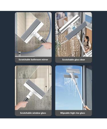 Spray Window Cleaning Squeegee Kit with Sewage Collector and 3 Pads 4 in 1 Window Cleaner Squeegee with Extension Pole Shower Door Squeegee for Bathroom Window Mirror Tile Wall - Buy Online on GoSupps.com