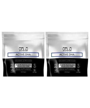 Orlo DHA Supplement 1000mg - 3X Absorption Natural Icelandic Nordic Omega 3 DHA & EPA for Brain & Eye Support Vegan Fish Oil Alternative No Fishy Aftertaste 120 Easy-to-Swallow Mini Softgels 120 Softgels (2 Pack)