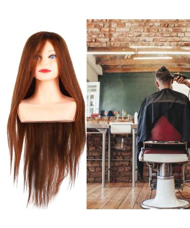 Shop Window Doll Head for Hairstyling Training - Dark Brown Hair Styling Training Head for Hairdressers - Buy Online on GoSupps.com